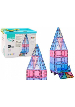 Klocki magnetyczne Panele 59el kolorowe