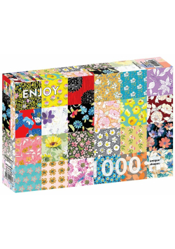 Puzzle 1000el Kwiecisty patchwork