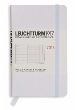 Kalendarz 2015 z notatnikiem Pocket Leuchtturm1917 tygodniowy biały