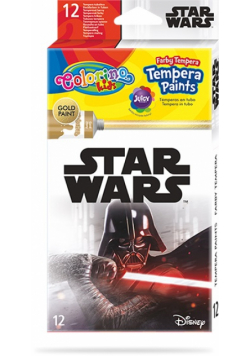 Farby tempera w tubach 12 ml Colorino Kids 12 kolorów Star Wars