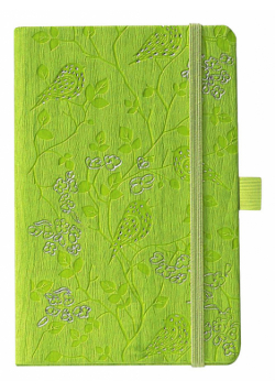 Notes A6 Ivory Ptaki zielony