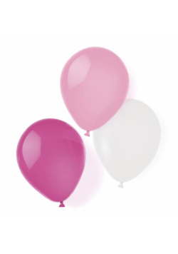 Balony lateksowe hot pink 25,4cm/10 8szt.