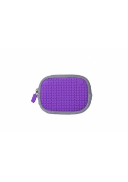 Pixelowa saszetka szaro/fioletowa