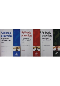 Aplikacje prawnicze w pytaniach i odpowiedziach, tom I - III