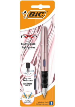 Pióro wieczne BIC X Pen Chrome Pink FP niebieski blister