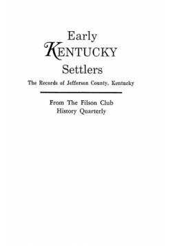 Early Kentucky Settlers