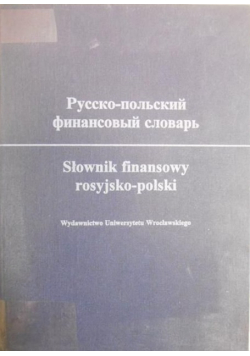 Słownik finansowy rosyjsko - polski