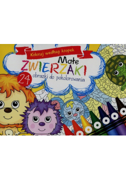 Małe zwierzaki Koloruj według kropek