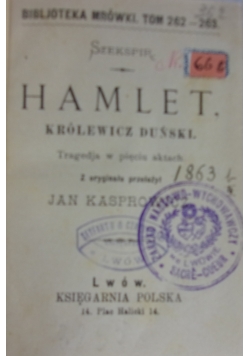 Hamlet, królewicz duński.