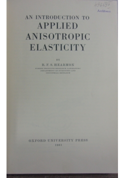An introduction to applied anisotropic elasticity