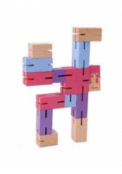 Łamigłówka Puzzle Boy 3 Fiolet różowy drewno