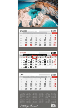 Kalendarz 2024 trójdzielny Klif KT-2 v.57