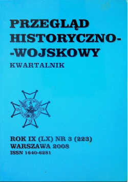 Przegląd historyczno wojskowy rok  IX  Nr 3