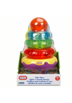 Piramidka Lights n' Sounds Stacker podstawa żółto-fioletowa