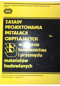Zasady projektowania odpylających w resorcie budownictwa i przemysłu materiałów budowlanych