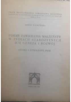 Formy zawierania małżeństw w Indiach starożytnych ich geneza i rozwój