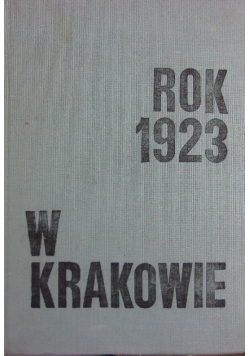 Rok 1923 w Krakowie