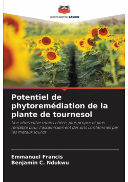 Potentiel de phytoremédiation de la plante de tournesol