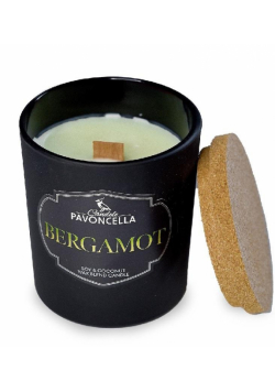 Świeczka sojowa Bergamot czarna 135g