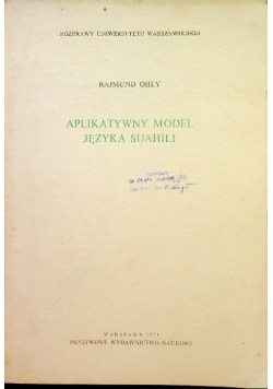 Aplikatyny model języka suahili