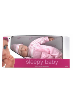 Lalka bobas 30 cm sleepy baby różowa