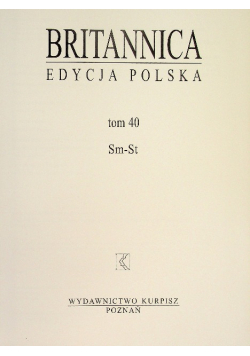 Britannica Edycja polska Tom 40 Sm - St