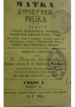 Matka Świętych Polska ,cz.I,1850r.