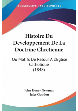 Histoire Du Developpement De La Doctrine Chretienne