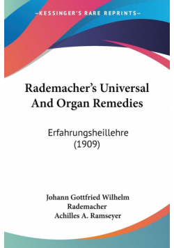 Rademacher's Universal And Organ Remedies