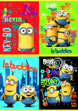 Zeszyt A5 Minionki w trzy linie 16 kartek 15 sztuk mix
