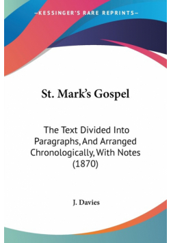 St. Mark's Gospel