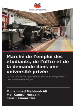 Marché de l'emploi des étudiants, de l'offre et de la demande dans une université privée