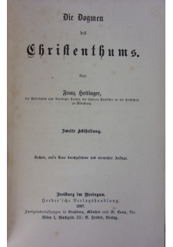 Die Dogmen des Christenthums,1887r.