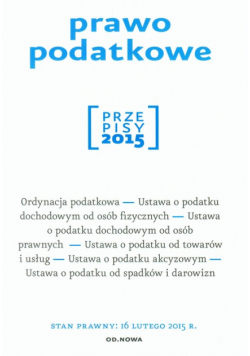 Prawo podatkowe 2015. Przepisy