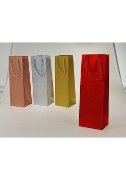 Torebka prezentowa na butelkę 35x12x10cm MIX