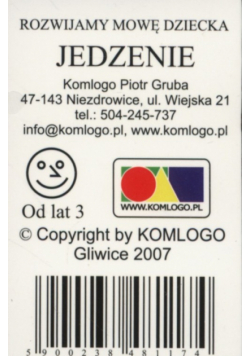 Karty Rozwijamy mowę i myślenie dziecka Jedzenie