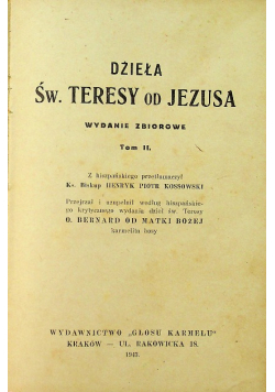 Dzieła Św Teresy od Jezusa 1943 r.