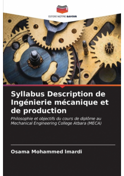 Syllabus Description de Ingénierie mécanique et de production