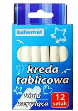 Kreda tablicowa 12szt biała