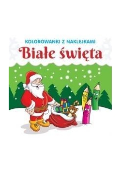 Kolorowanki z naklejkami. Białe święta