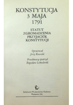 Konstytucja 3 maja 1791