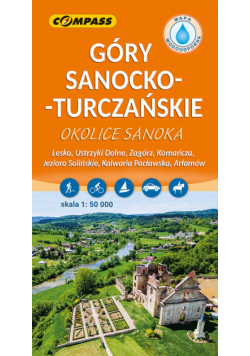 Góry Sanocko-Turczańskie, okolice Sanoka - mapa laminowana 1:50 000