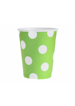 Kubeczki papierowe pistacjowe groszki 270ml 6szt