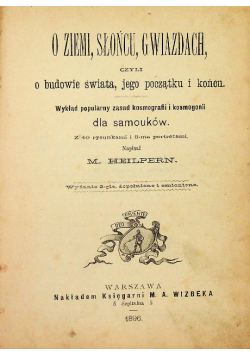O ziemi słońcu i gwiazdach 1896 r.
