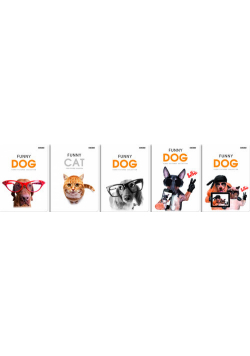 Zeszyt A5 w kratkę 60 kartek Funny Animals 10 sztuk mix