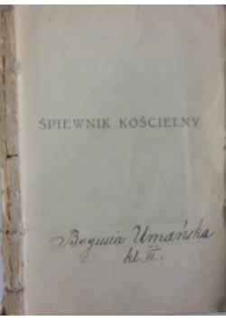 Śpiewnik kościelny , 1928 r.