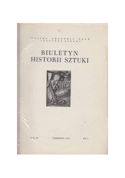 Biuletyn historii sztuki. Rok XL, nr 1