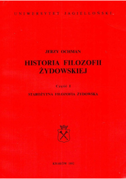 Historia filozofii żydowskiej Część 1