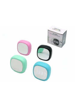 Zegar budzik z LED 7,5x7,5x4cm MIX