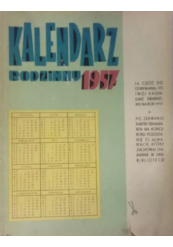 Kalendarz rodzinny na rok 1957